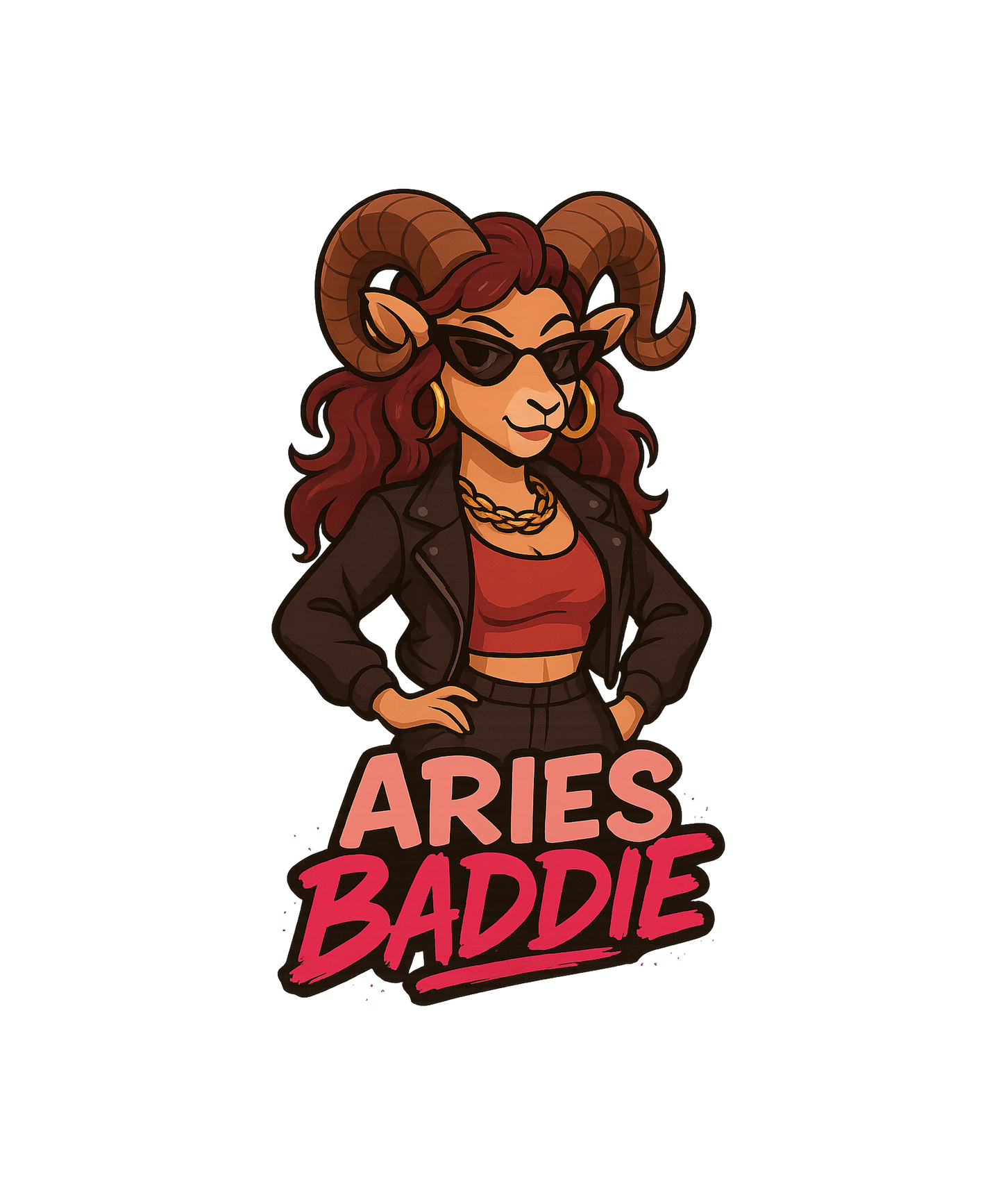 Aries Baddie Premium Hoodie | Zodiac Vibe Co.