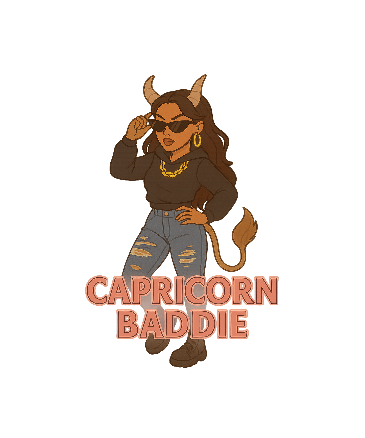 Capricorn Baddie Premium Hoodie | Zodiac Vibe Co.