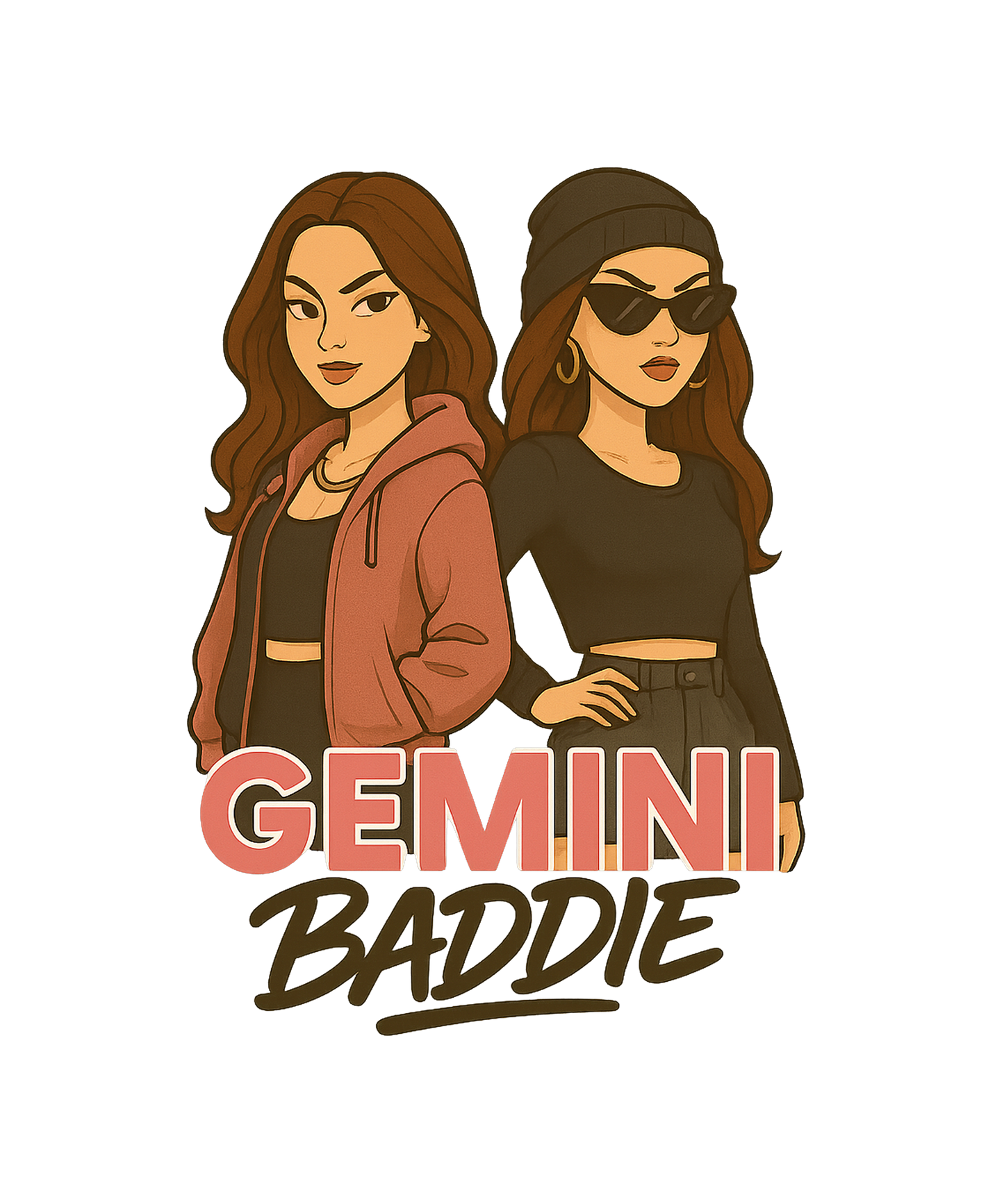 Gemini Baddie Premium Hoodie | Zodiac Vibe Co.