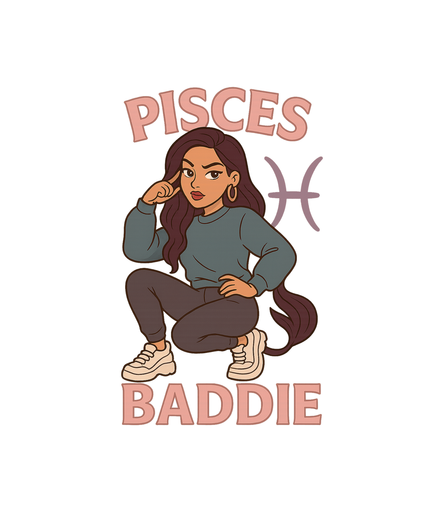 Pisces Baddie Premium Hoodie | Zodiac Vibe Co.