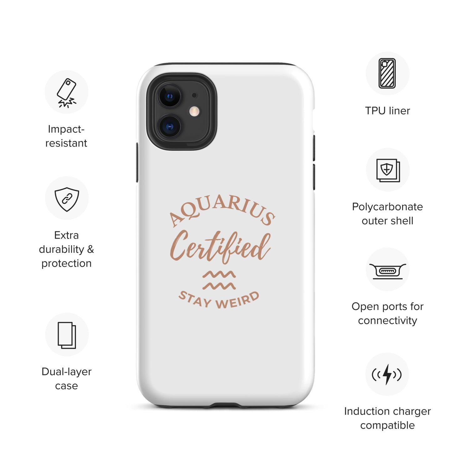 Aquarius Certified – Stay Weird | Tough Case for iPhone®